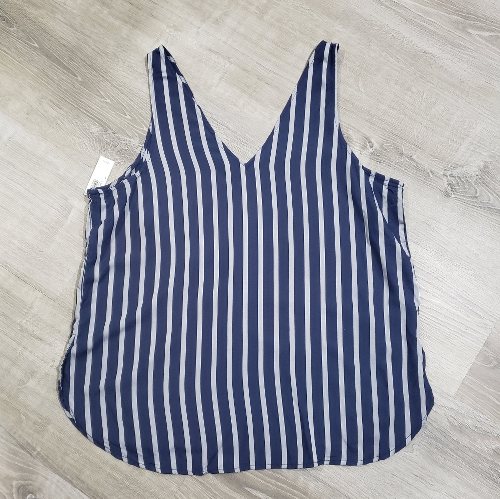 Old Navy Striped V Tank Top